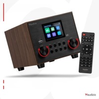 DAB FM радио с сабвуфером темное дерево Audizio Vieste для кухни офиса