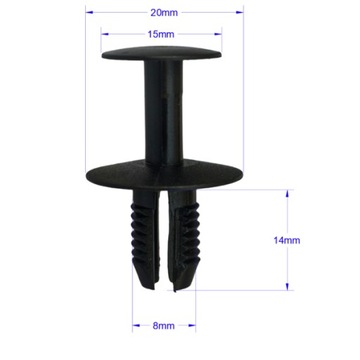 фото thumb №3, Кліпса штифт багажника шумоізоляція 8mm mercedes