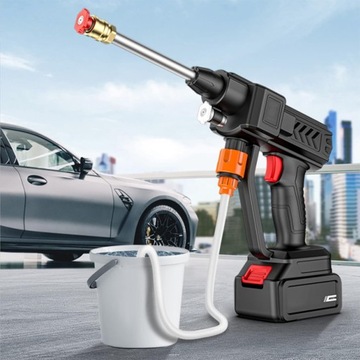 WYSOKOCIŚNIENIOWY PISTOLET DO MYCIA SAMOCHODU AUTA 300W+2AKU