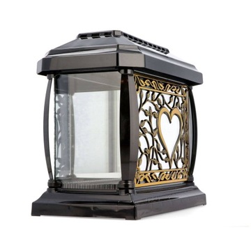 Znicz Glamur Panteon Ramka Serce cz-zł 30cm