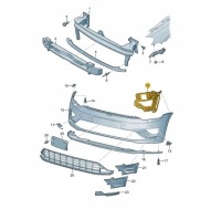 фото thumb №14, Vw golf sportsvan lift 2018-2020 направляющая бампера левый перед 510 оригинал