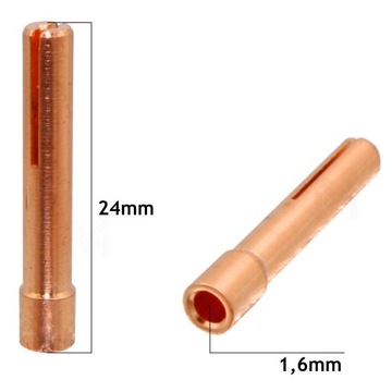 10 цанговых патронов TIG 1,6 SR9 SR20 U126