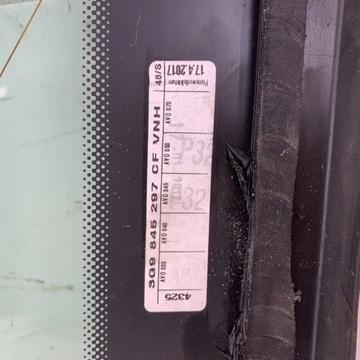 фото thumb №9, Стекло багажника кузовная зад задняя левая хром vw passat b8 3g универсал 16r