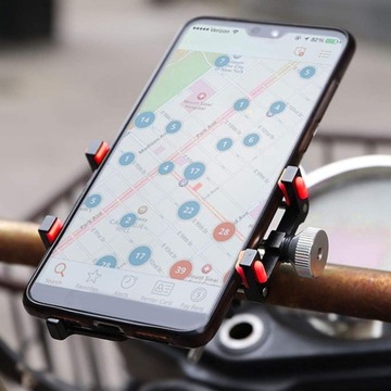 UCHWYT ROWEROWY MOCNY NA TELEFON HULAJNOGĘ MOTOR QUADA + KOSZYK NA BIDON
