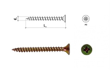 Шурупы по дереву PZ KMH 5,0x90 200 шт.