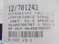 фото thumb №8, Mitsubishi colt vi z30 форсунка дизель a6400700787 1,5did 0445110167