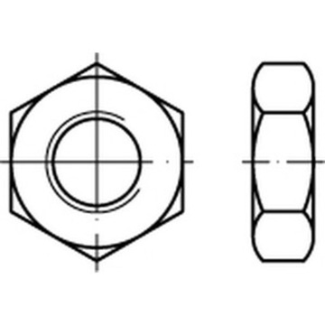 Гайка шестигранная низкая, оцинкованная M20x1,5 DIN 936