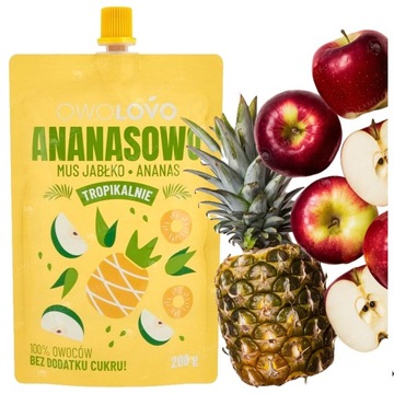 Фруктовое пюре OWOLOVO TROPICAL АНАНАС ЯБЛОКО АНАНАС 200г х12 2,4КГ