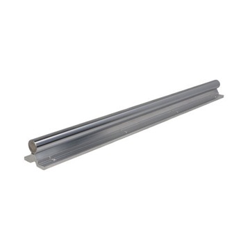 Precyzyjny wałek prowadzący fi 12 - 500 mm na podporze aluminiowej