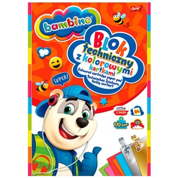 Технический блок BAMBINO А4, цвет + золото и серебро