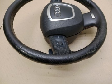 фото thumb №8, Руль + подушка безопасности мультифункция кожа лепестки s-line audi a6 c6