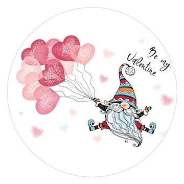 Наклейки ко Дню святого Валентина BE MY VALENTINE fi55 48 шт.
