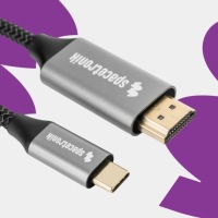 Кабель USB-C 3.1 – HDMI Spacetronik KCH-SPA030, 3 м, 4K, 60 Гц, переходник