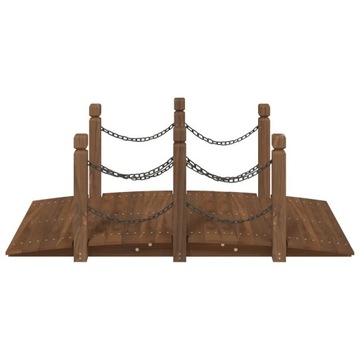 Садовый мостик с цепными перилами, 150х6