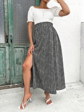 SHEIN ЧЕРНО-БЕЛАЯ ЮБКА ДЛЯ беременной С КОМБИНИРОВАНИЕМ XL 92147
