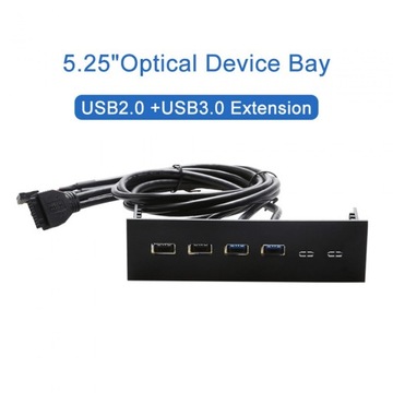 Передняя панель 5,25 дюйма, USB-концентратор, 4 порта USB3.0 2.0