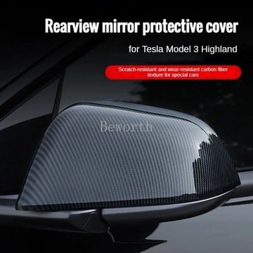Легкий карбон для Tesla Model 3 Highland 2024, крышка зеркала заднего вида