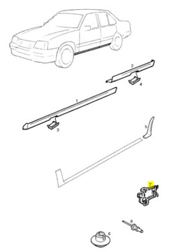 фото thumb №5, Кліпса планки порога opel ascona c 90270589
