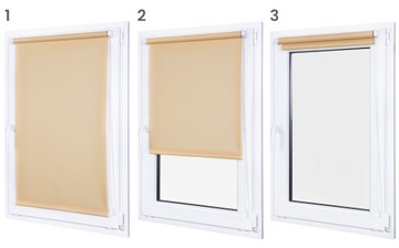 ROLETA ZACIEMNIAJĄCA 70x215 CM GŁADKA WEWNĘTRZNA Z PROWADNICAMI NA WYMIAR