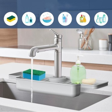Силиконовый коврик для сбора воды под краном. Силиконовый защитный коврик Wysy.