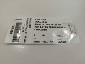 фото thumb №7, Vw touareg golf iv 4 skoda octavia сирена сигналізації 1j0951605a