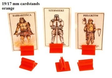 Podstawki pod karty Card Stand x 10 pomarańcz