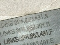 фото thumb №9, Комплект накладка поріг audi a3 8p sportback 8p4853557c 8p4853491a