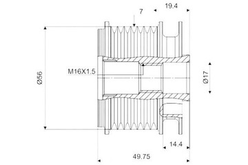 фото thumb №2, Колесо пасове генератора mercedes valeo