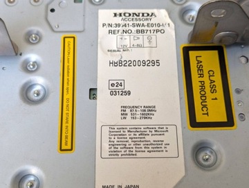 фото thumb №7, Радіо автомобільні honda cr-v 3 re6 2007 39541-swa-e010-m1