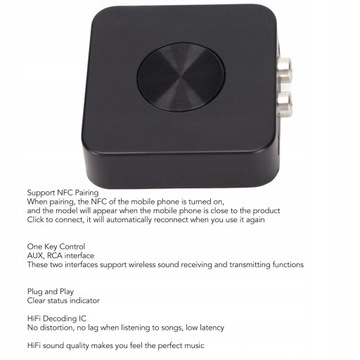 HiFi-приемник BLUETOOTH-ПЕРЕДАТЧИК 3,5 мм AUX RCA
