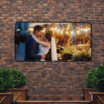 ПРОЕКЦИОННЫЙ ЭКРАН НАРУЖНЫЙ ВНУТРЕННИЙ КВАДРАТНЫЙ ЗАНАВЕС 186X105CM