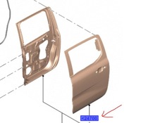 фото thumb №1, Плита двері ford ranger 2022 raptor ліва ліва задня обшивка