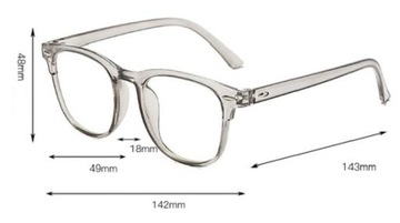 OKULARY KOREKCYJNE NERD nerdy retro MINUSY -3