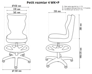 Krzesło obrotowe Entelo Petit Jasmine Podnóżek r.4