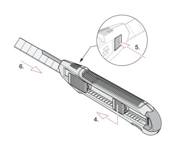 Нож Knipex со сломанным лезвием Tapet Tapeciak 18 мм