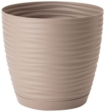 Круглый цветочный горшок на подставке SAHARA PETIT 23 WHITE