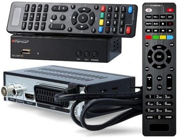Декодер DVB-T2 Цифровой ТВ-тюнер Opticum H.265 HEVC