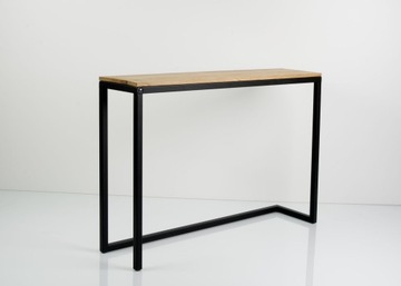 KONSOLA 100 CM RUSTYKALNA DREWNO LITE DĄB SKD-93