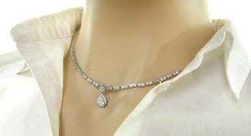 Серебряное колье* свадебное колье маркиз 45 см LgS 792
