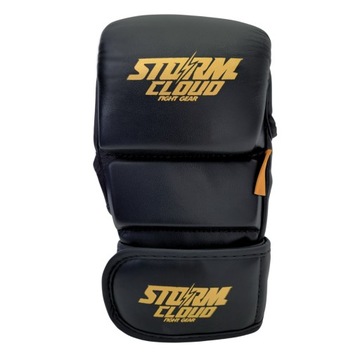StormCloud Rękawice MMA Sparingowe 7oz Rookie Czarne/Złote XL