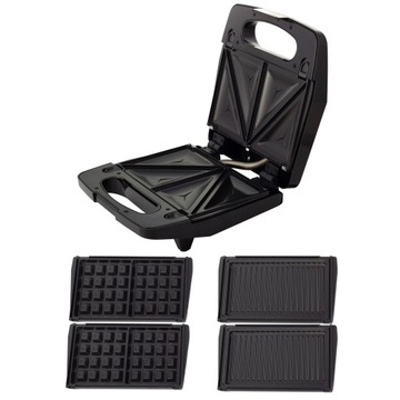 OPIEKACZ DO KANAPEK SANDWICH GRILL ELEKTRYCZNY GOFROWNICA 3-w-1 KAMILLE