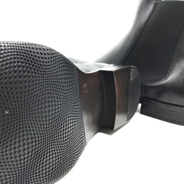 BUTY SZTYBLETY MĘSKIE SKÓRA CZARNE 45 30 cm PAN