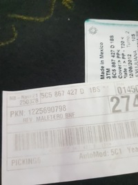 фото thumb №6, Vw beetle обивка левый задняя 5c5867427d