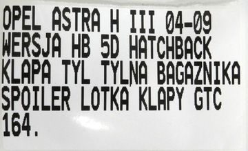 фото thumb №10, Спойлер спойлер кришка багажника astra h iii gtc 5d