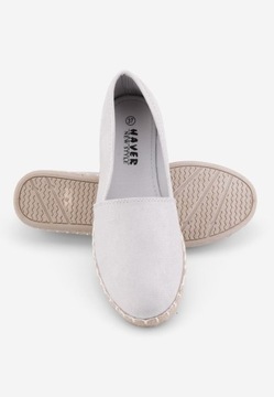 Espadryle damskie srebrne 2 Efa Srebny 38