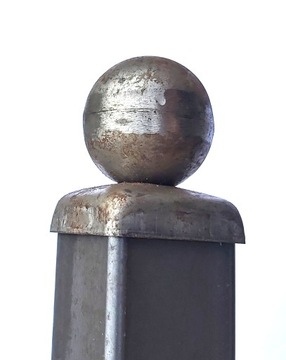 daszek zaślepka na słupek 40x40mm z kulą fi 40mm