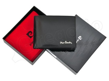 Мужской кожаный кошелек RFID PIERRE CARDIN BLACK