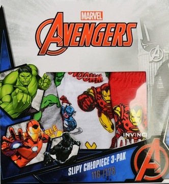 SLIPY MAJTKI chłopięce 3-PACK AVENGERS bawełna 104/110 D028G