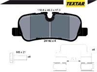 фото thumb №2, Набір - комплект гальмівних колодок гальмівних [textar]