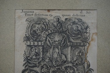 Братья Клаубер, гравюра XVIII века, июньский календарь, Александр Томас, Познань